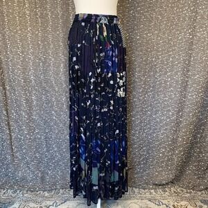 Vintage Fashion Fantasy Floral Patchwork Maxi‎ Skirt Boho Cottage Womens